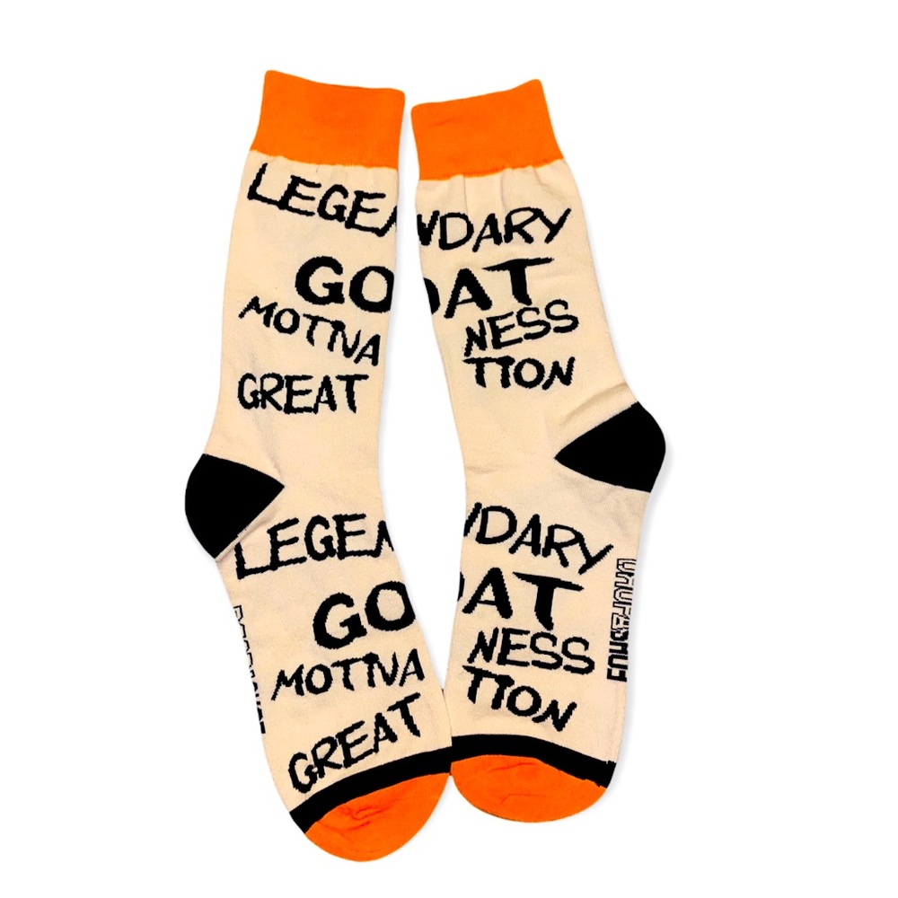 UNISEX STATEMENT DRESS SOCKS SIZE 7-12 ORANGE